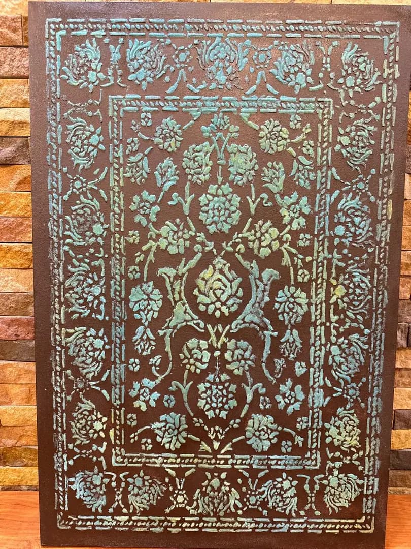 Damask Stencilled Panel