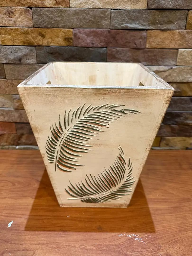 Fern Stencil Planter