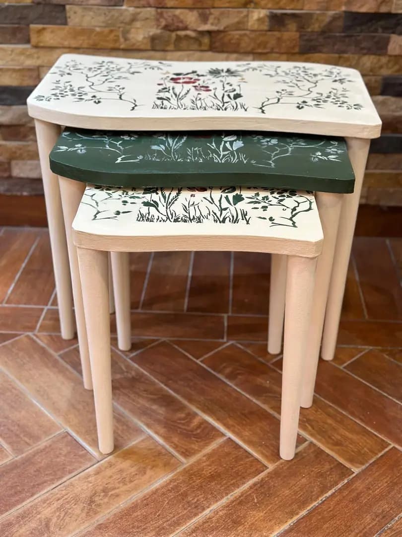 Floral Nesting Table Set
