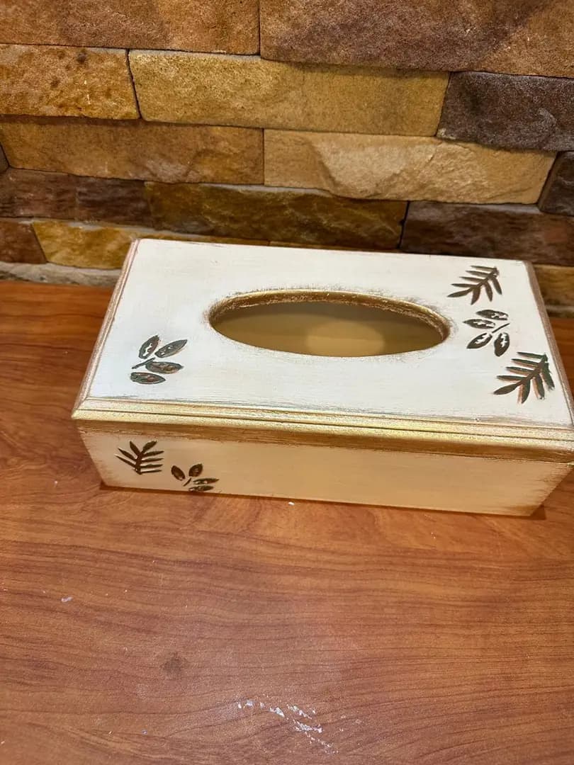 Leaf Stencil Tissue Box