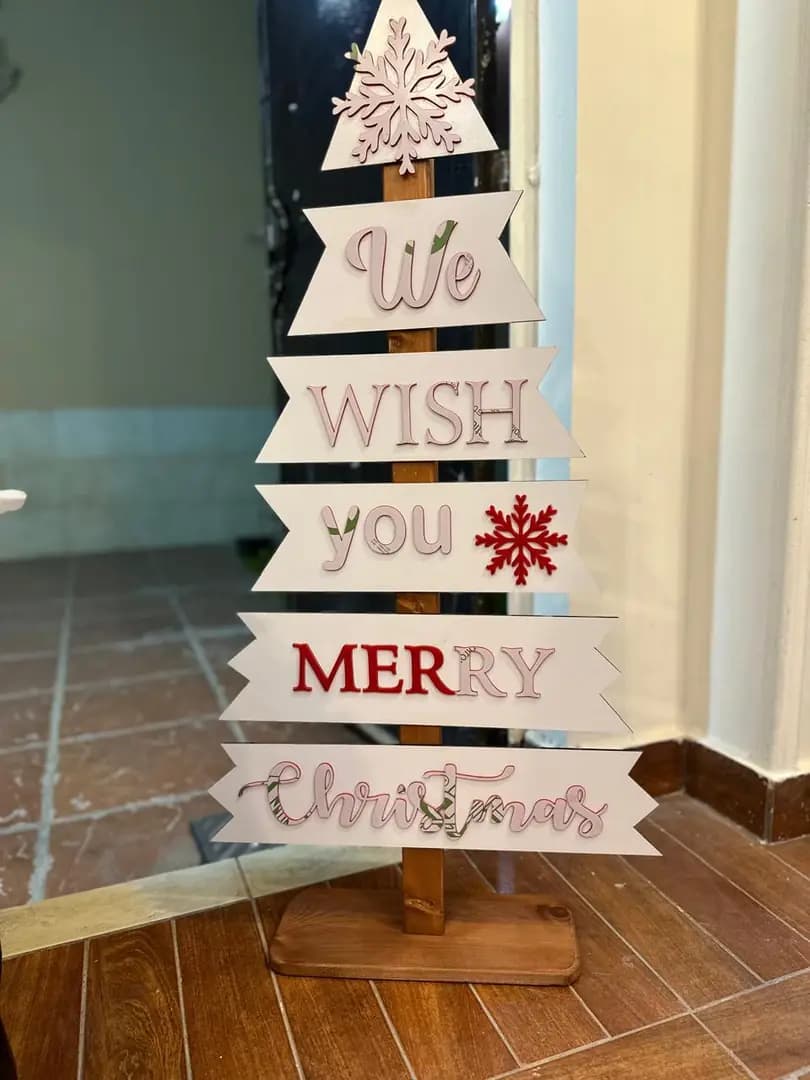 Merry Christmas Sign Tree