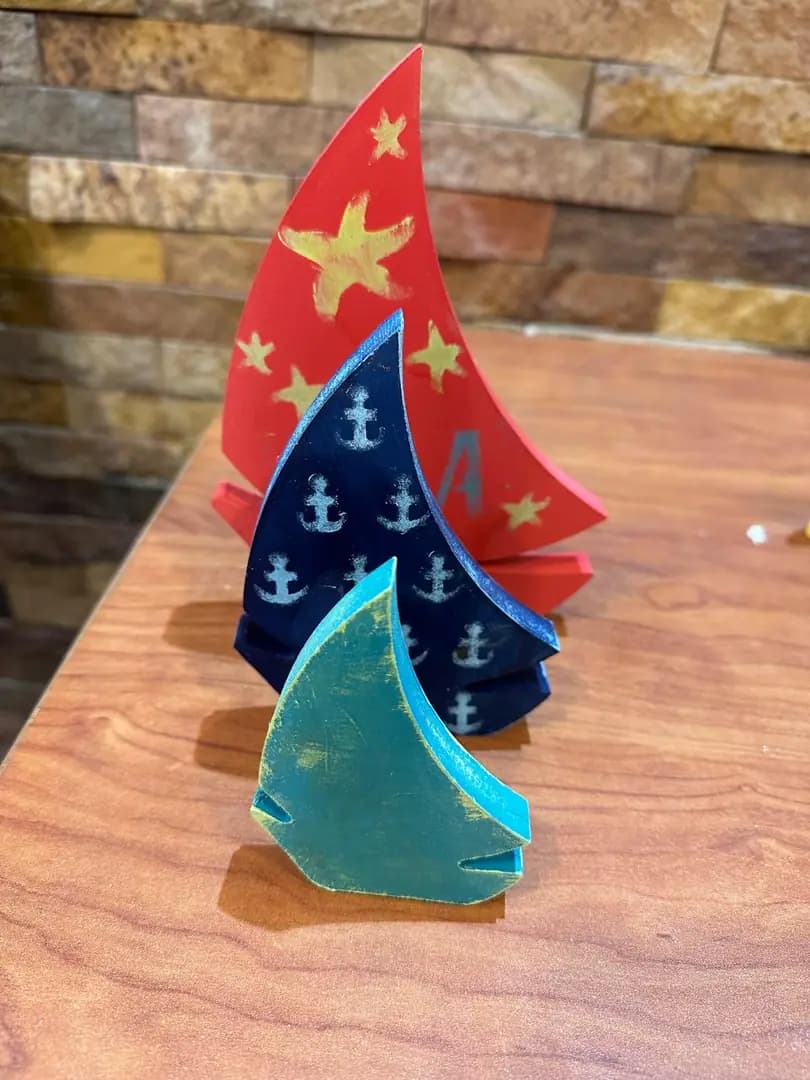 Painted Sailboat Trio