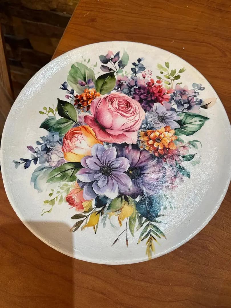 Rose Bouquet Plate