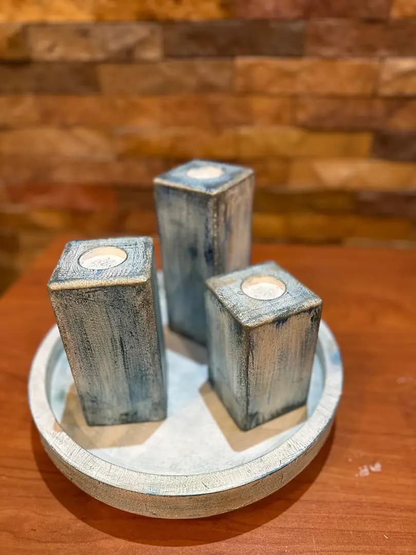 Square Candle Holder Trio