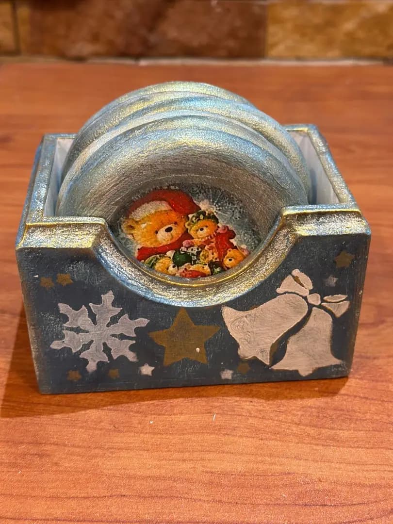 Winter Motif Coaster Set